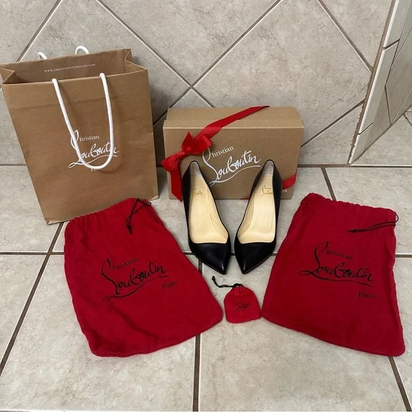 Christian Louboutin Corneille 85mm Nappa Black Size 35 - Picture 3 of 15